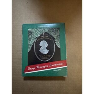 HALLMARK KEEPSAKE CHRISTMAS ORNAMENT - GEORGE WASHINGTON BICENTENNIAL - 1989 NEW